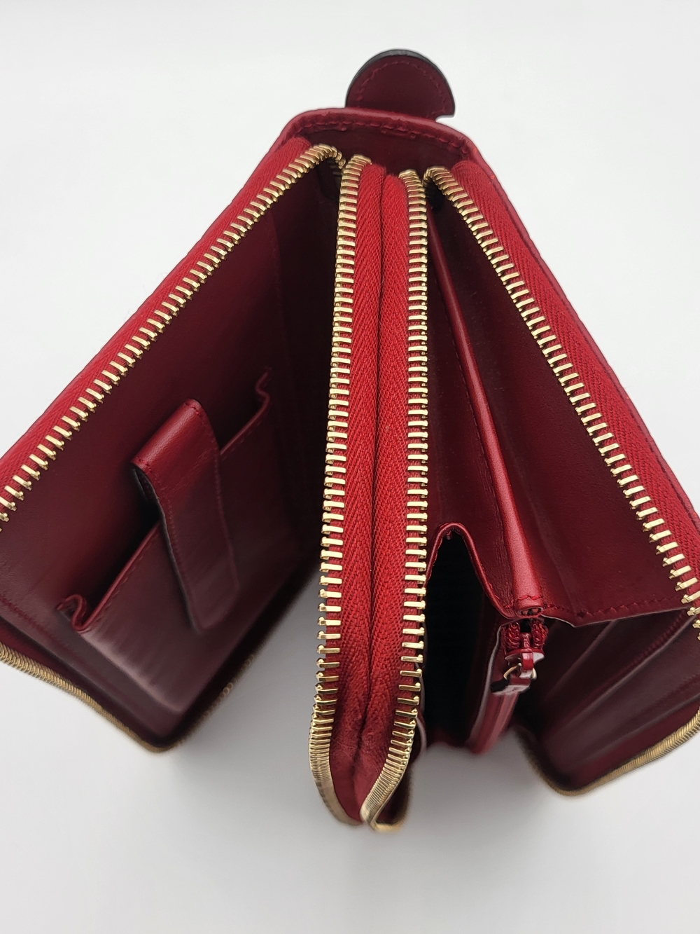 GUCCI Red Micro Guccissima Calfskin Leather Travel Wallet..Authentic... - Picture 14 of 16